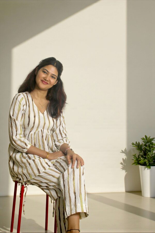 Ivira – Ivory Stripes Coord Set - Image 5
