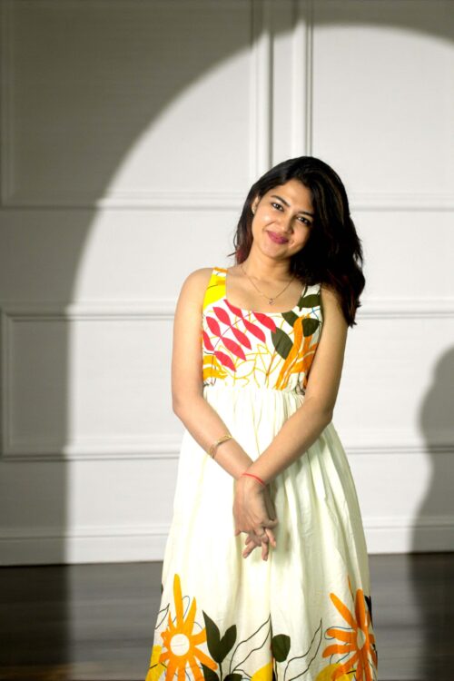 Floriva – White Multicolour Floral Maxi Dress