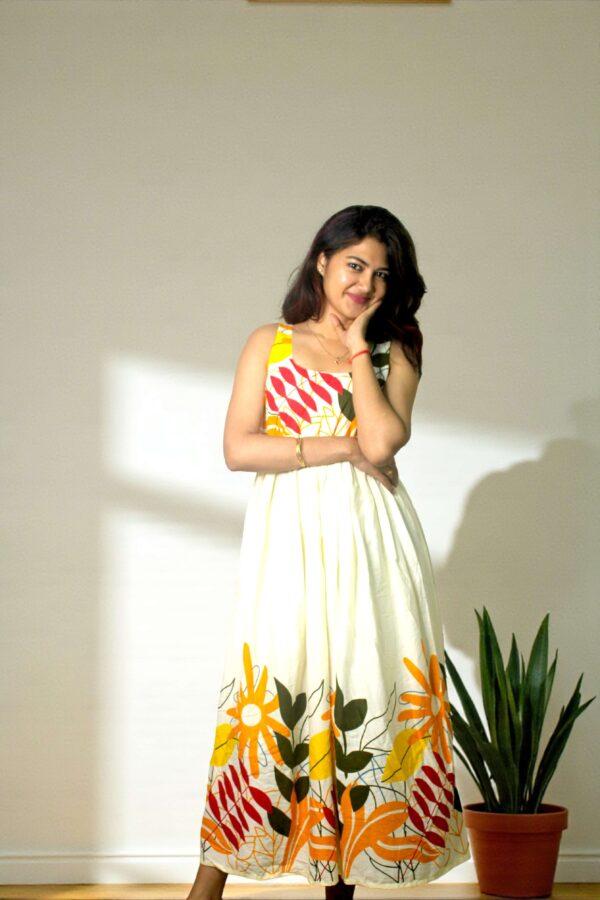 Floriva - White Multicolour Floral Maxi Dress - Image 2