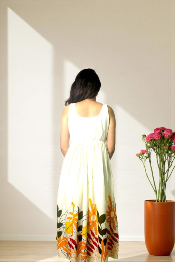 Floriva - White Multicolour Floral Maxi Dress - Image 5