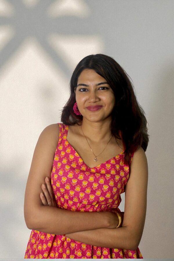 Lotara - Pink Lotus Print Peplum Kurta Top - Image 5