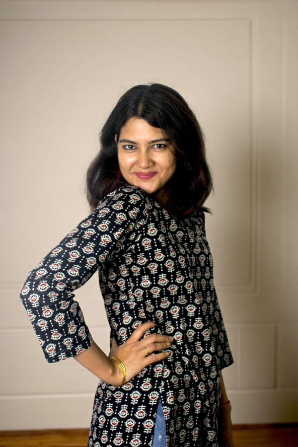 Noira - Black Ethnic Motif Kurta Top - Image 3