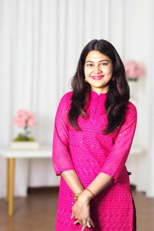 Roshara – Fuchsia Embroidered Sharara Set