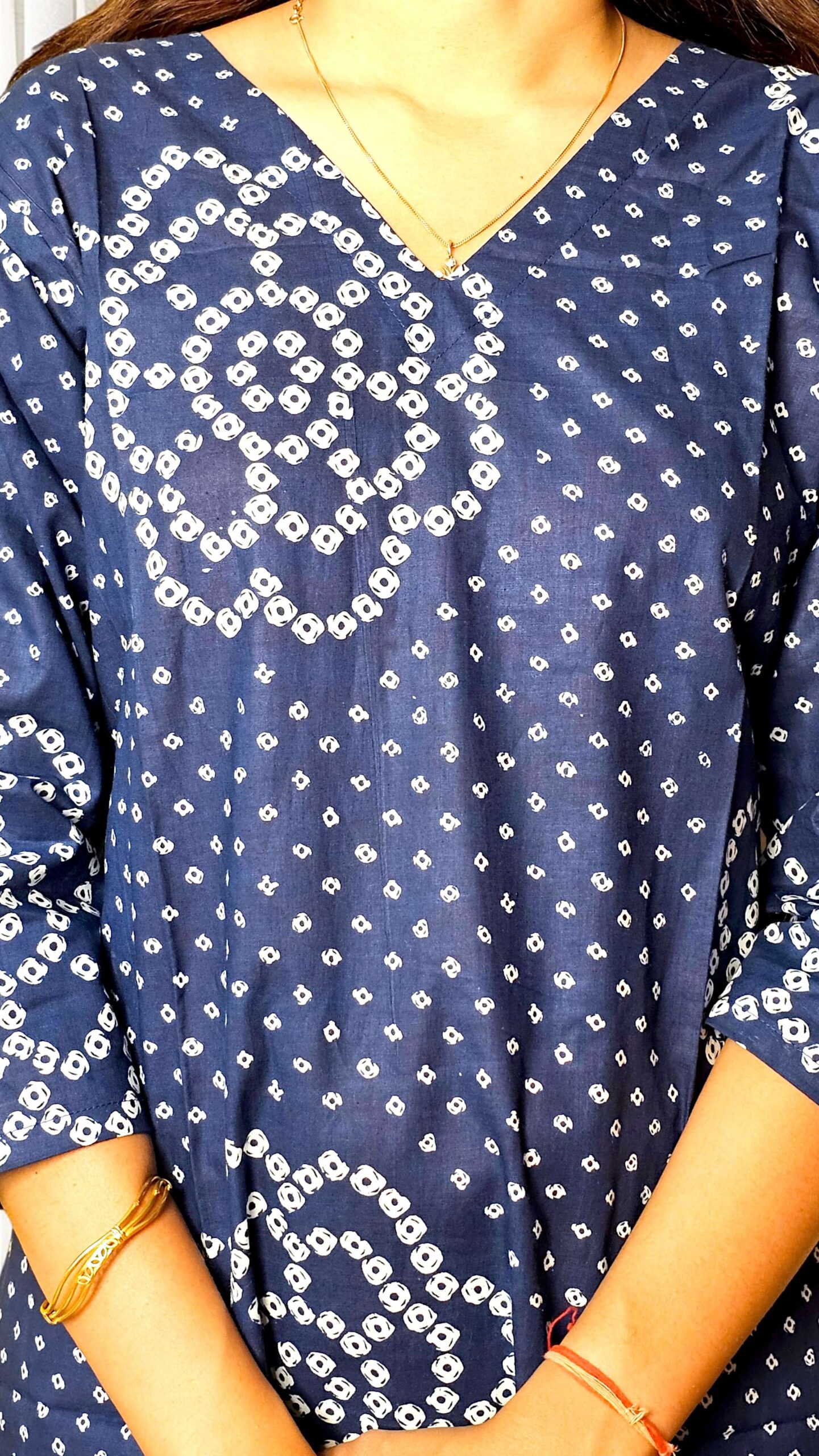 Niravya – Indigo Circle Print Co-ord Set - Image 4