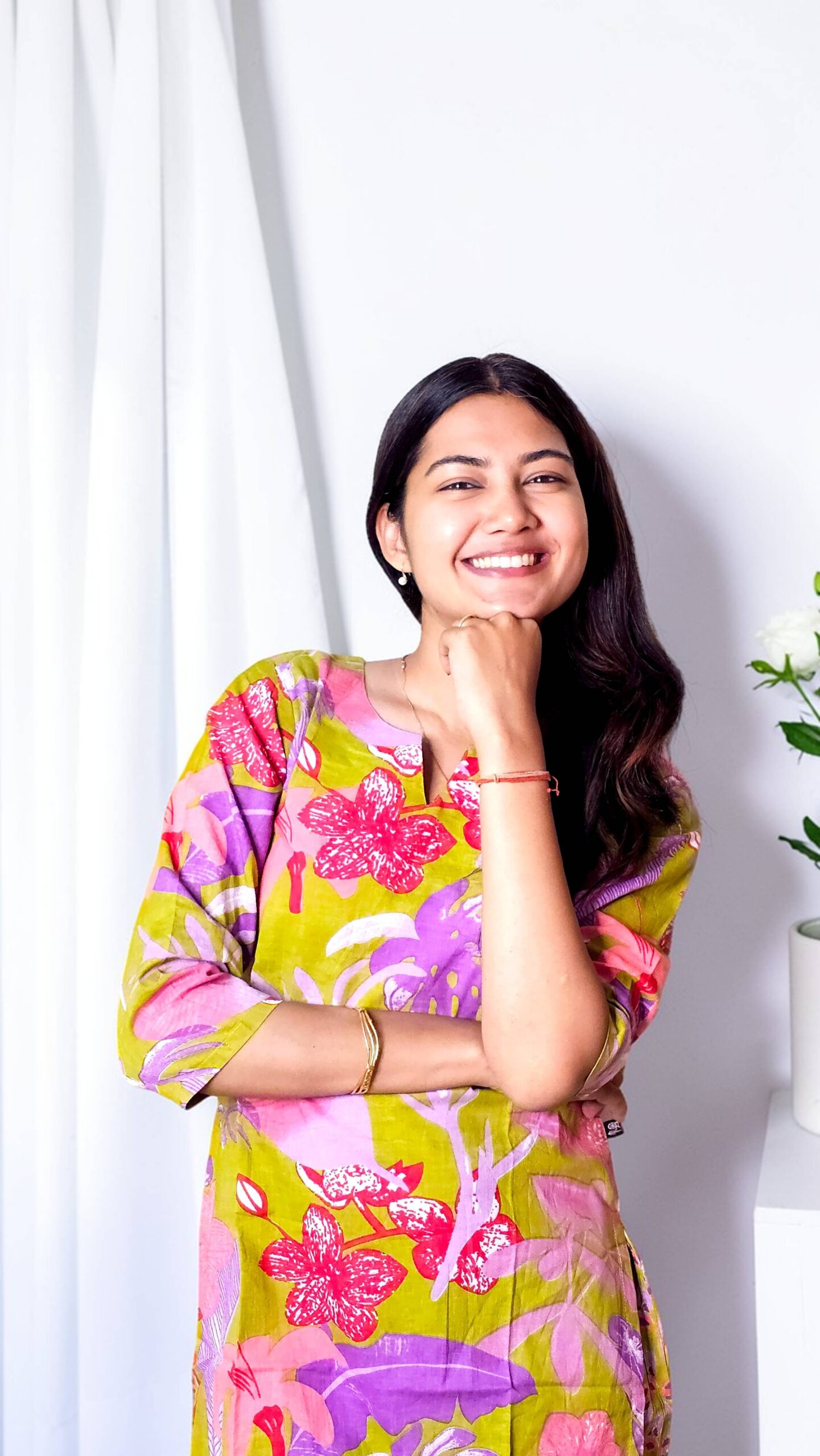 Kalvisha – Lime Bloom Premium Cotton Straight Co-ord Set - Image 7