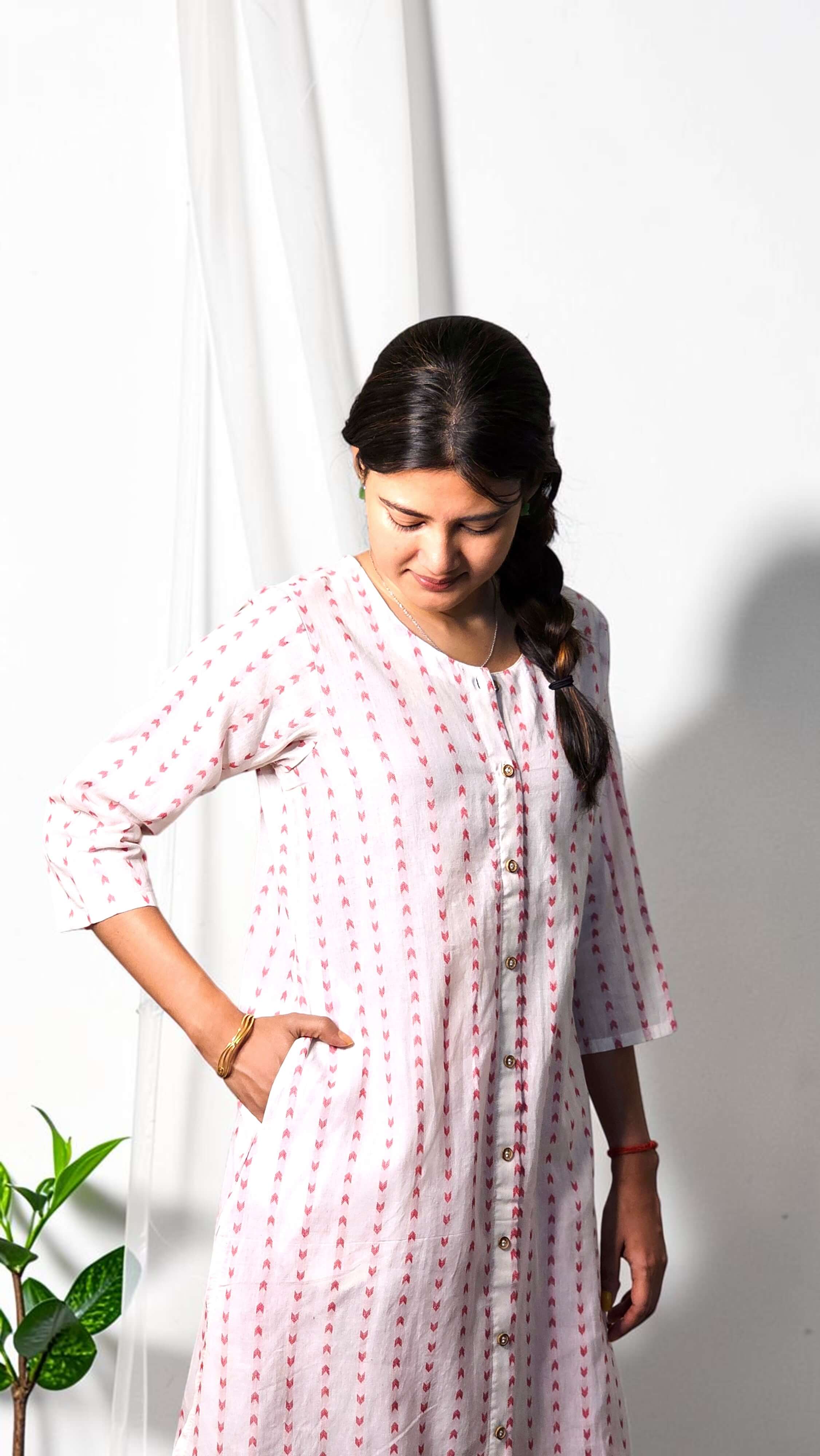 Riyana – Blush Ethnic Khadi Co-Ord Set - Image 2