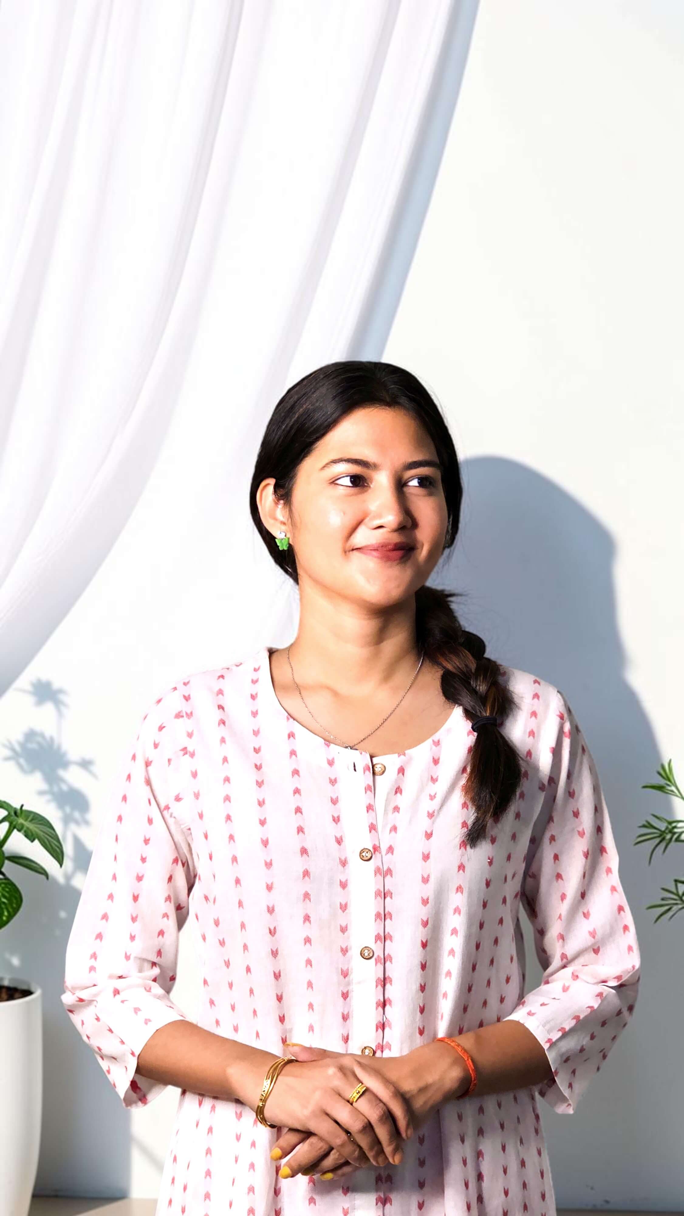 Riyana – Blush Ethnic Khadi Co-Ord Set - Image 4