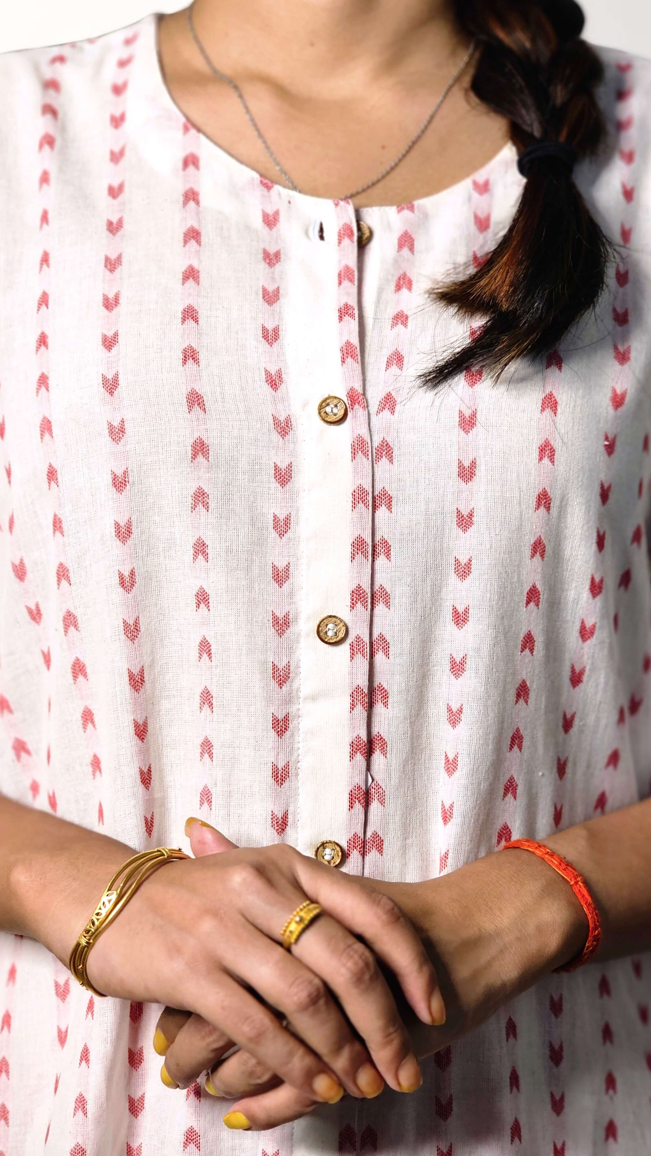 Riyana – Blush Ethnic Khadi Co-Ord Set - Image 3