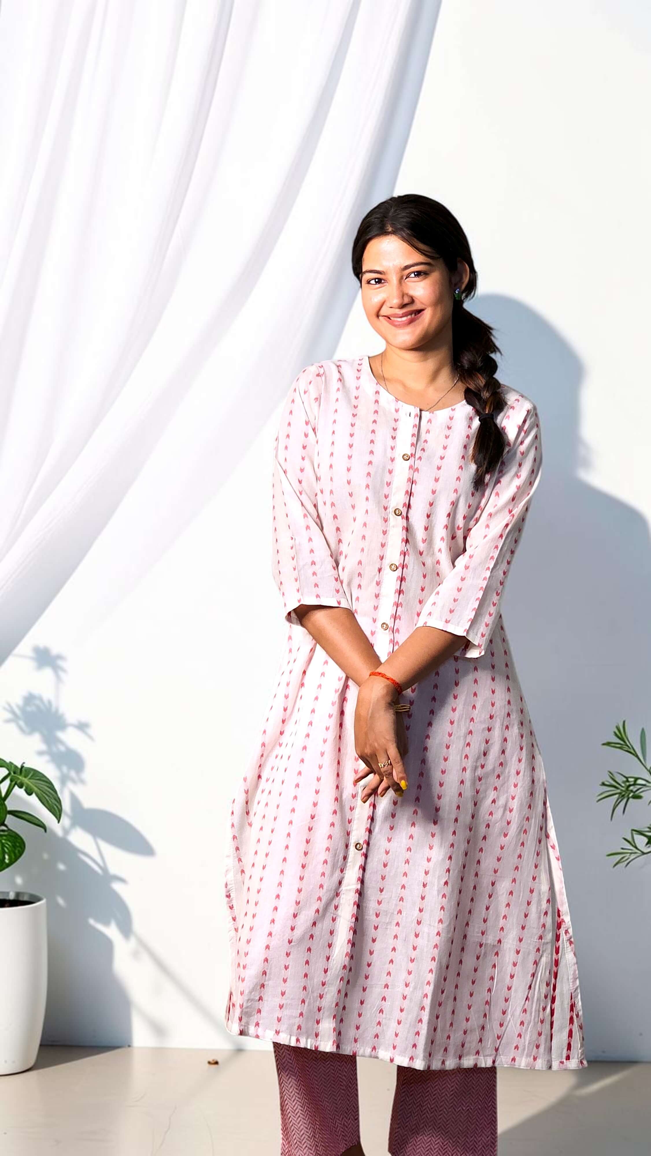 Riyana – Blush Ethnic Khadi Co-Ord Set - Image 6